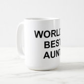 Beste tante ter wereld koffiemok (Voorkant links)