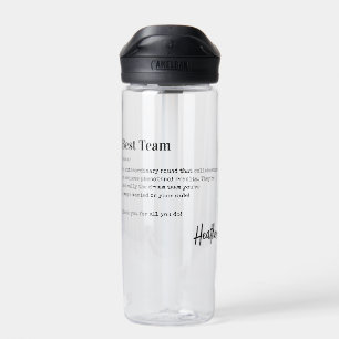 Beste team bedankje werknemer waardering geschenk waterfles