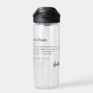 Beste team bedankje werknemer waardering geschenk waterfles