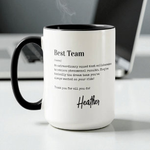 Beste Team Bedankt Werknemer Waarderingsgeschenk Mok
