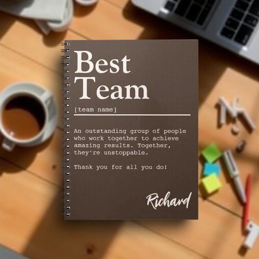 Beste Team Definition Custom Collega Waardering Notitieboek