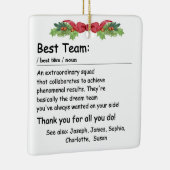 Beste Team Definition werknemer waardering Custom Keramisch Ornament (Rechts)