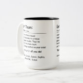 Beste Team Definition werknemer waardering Custom Tweekleurige Koffiemok (Voorkant links)