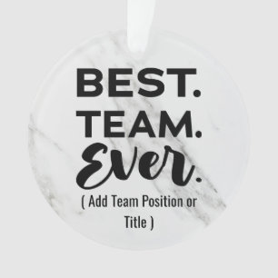 Beste team ooit, aangepaste naam of taak ornament