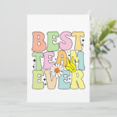 Beste team ooit bedankkaart (Staand voorkant)