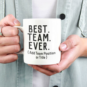 Beste Team Ooit Mok Aangepaste Teamnaam Waardering