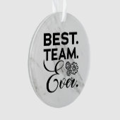 Beste team ooit, waarderingsgeschenken voor werkne ornament (voorkant)