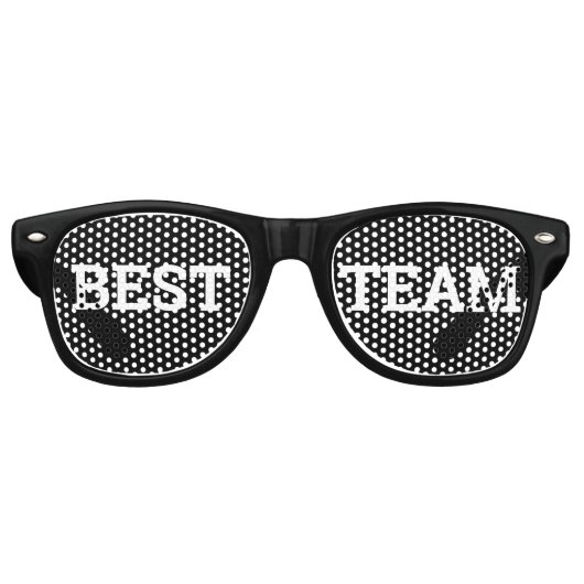 BESTE TEAM retro Shades / Fun Party Sunbribril Retro Zonnebril (Voorkant)