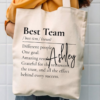 Beste Team Woordenboek Definitie Baas Collega Naam Tote Bag