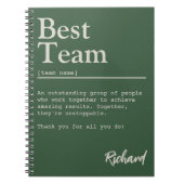 Beste teamdefinitie Elegant Gepersonaliseerd Teamw Notitieboek (Voorkant)
