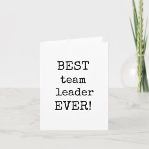 Beste teamleider Boss Waardering Kaart