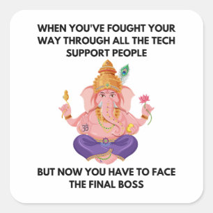 Beste technische ondersteuning vierkante sticker