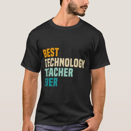 Beste technologie leraar ooit t-shirt (Voorkant)