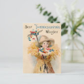 Beste Thanksgiving wenst kind Feestdagenkaart (Staand voorkant)