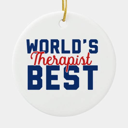 Beste Therapist ter wereld Keramisch Ornament (Voorkant)