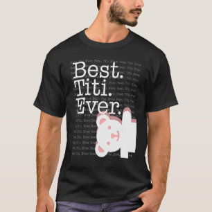 Beste Titi Ever Pattern Cute tante White Beer T-shirt