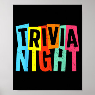 Beste Trivia Night Art Voor Mannen Vrouwen Trivia Poster