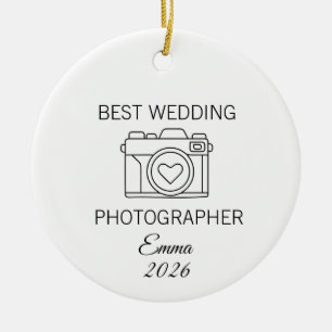 Beste trouwfotograaf aandenken bruidsessie  keramisch ornament