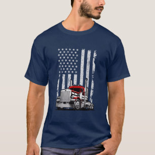 Beste Truckin 'Dad Ever Truck Driver Amerikaanse V T-shirt