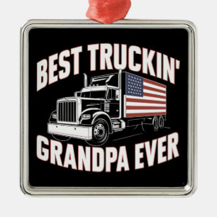 Beste Truckin' Opa Ooit Metalen Ornament