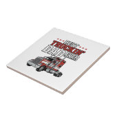 Beste Truckin vader ooit vintage truck shirt ontwe Tegeltje (Zijkant)