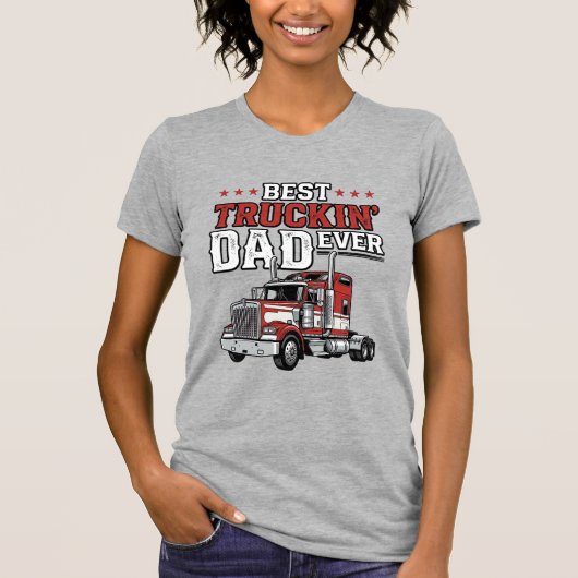 Beste Truckin Vader Ooit Vintage Truck T-shirt Ont (Voorkant)