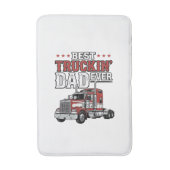 Beste Truckin Vader Ooit Vintage Truck T-shirt Ont Badmat (Voorkant Verticaal)