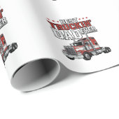 Beste Truckin Vader Ooit Vintage Truck T-shirt Ont Cadeaupapier (Rol Hoek)