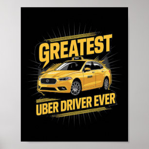 Beste Uber-chauffeur ooit Uber-chauffeur Grappig 1 Poster