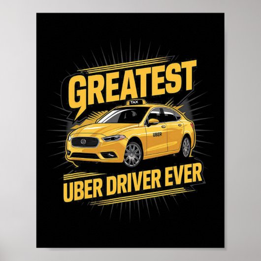Beste Uber-chauffeur ooit Uber-chauffeur Grappig 1 Poster (Voorkant)