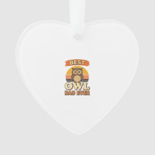 Beste Uil Papa Ooit Vintage Gravure Shirt Ontwerp_ Ornament