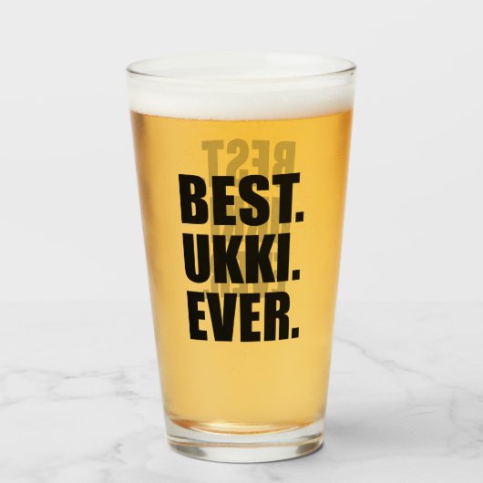 Beste Ukki ooit Finse grootvader Glas (Voorkant gevuld)