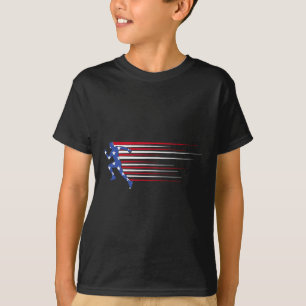 Beste Usa Amerikaanse Vlag Atletiek Geschenk Team T-shirt