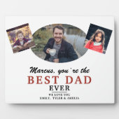 Beste vader 2 Kinder fotocollage priester Plaque Fotoplaat (Voorkant)