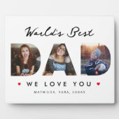 Beste vader 3 van de wereld Foto Collage Fotoplaat (Voorkant)