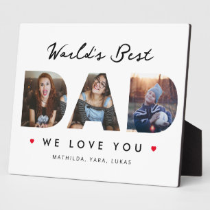 Beste vader 3 van de wereld Foto Collage Fotoplaat