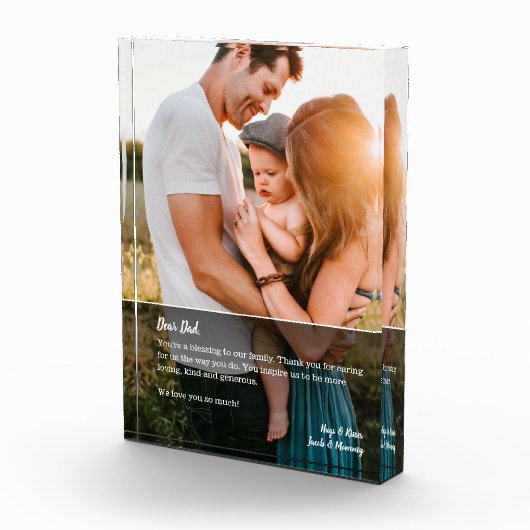 Beste vader aangepaste foto bericht aandenken (Rechts)