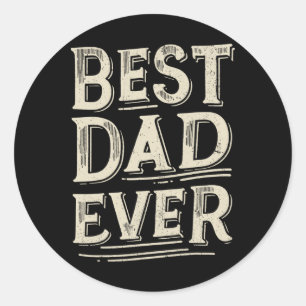 Beste vader aller tijden van dochter zoon verjaard ronde sticker
