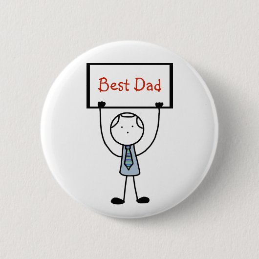 "Beste vader" Badge/Pin/Button Ronde Button 5,7 Cm (Voorkant)