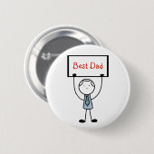 "Beste vader" Badge/Pin/Button Ronde Button 5,7 Cm (Voorkant /achterkant)