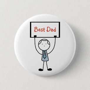 "Beste vader" Badge/Pin/Button Ronde Button 5,7 Cm