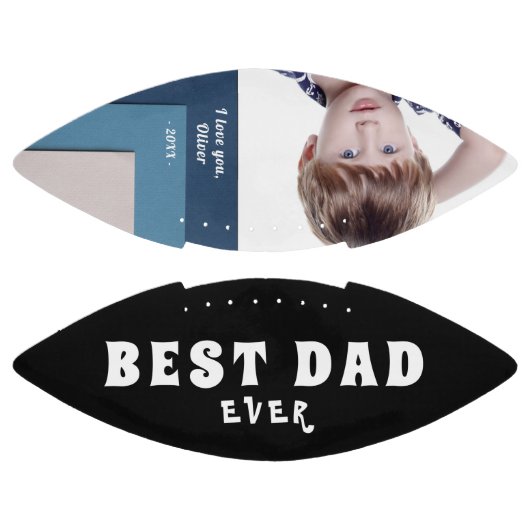 Beste vader Blauwe Familie Foto Vader Dag American Football (Panelen)