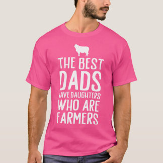 Beste vader Boer Dochter Grappig Boeren Schaap T-shirt