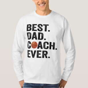 Beste vader Coach op Basketball Sport Gift T-shirt