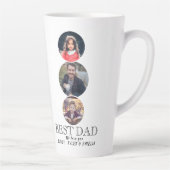 Beste vader Dag 3 Ovale Foto Collage Latte Mok (Rechts)