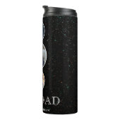 Beste vader Dag 3 Ovale Foto Collage Thermosbeker (Geroteerd rechts)