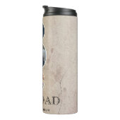 Beste vader Dag 3 Ovale Foto Collage Thermosbeker (Geroteerd rechts)