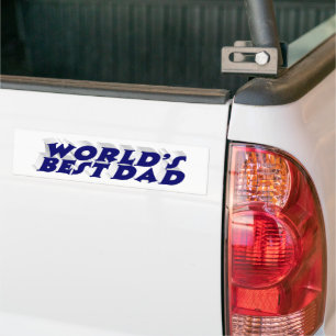 Beste vader donkerblauwe 3d tekst bumpersticker