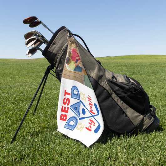 Beste vader door foto Golfhanddoek (Groen)
