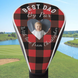 Beste Vader Door Par Aangepaste Kid Foto Rode Buff Golfheadcover